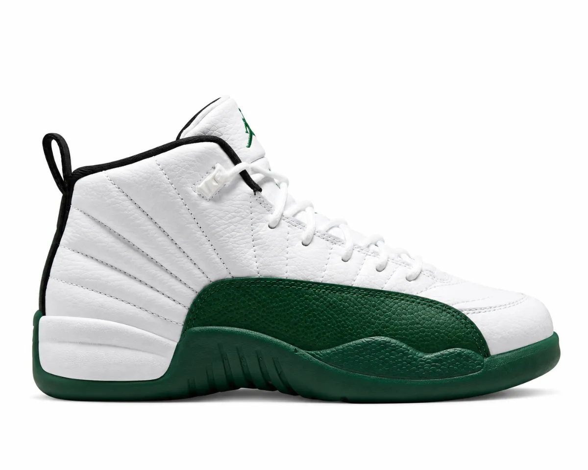 Nike Air Jordan 12 Summit White and Gorge Green