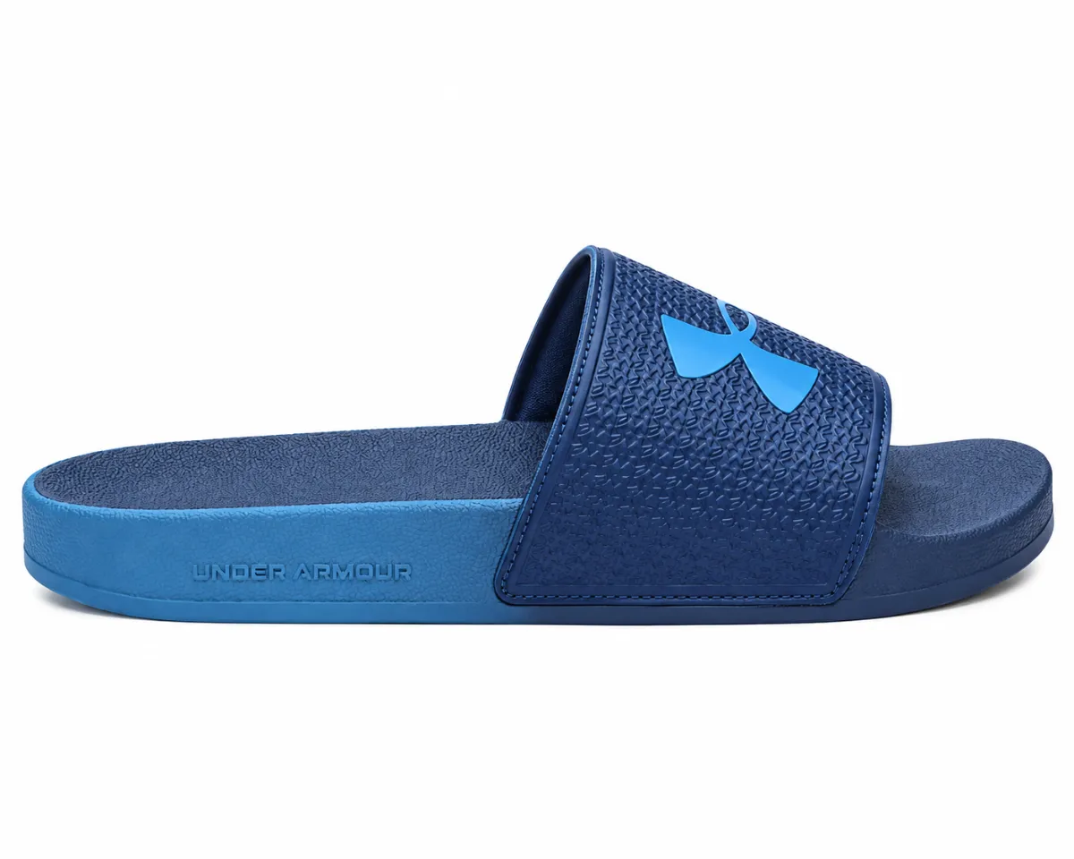 Under Armour ARMR Slides "Blackout Navy / Aegean Blue"